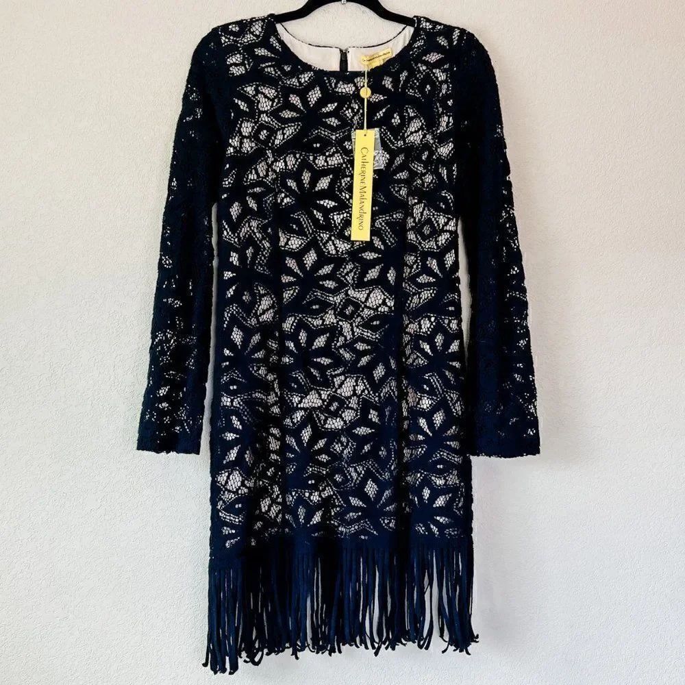 NWT! Catherine Malandrino Blythe Black Lace Dress Size 8